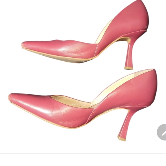 Vince Camuto karala red wine Stiletto Heels Pointed Toe pumps leather 6.5 - Picture 4 of 7